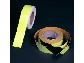 Orientační a výstražná páska fluorescenční/černá, levá - C38.4990L