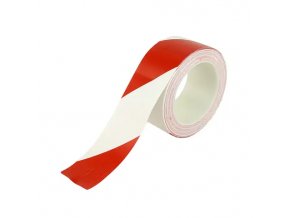 Výstražná páska, 5 cm × 33 m, bílá/červená - BY 3E540