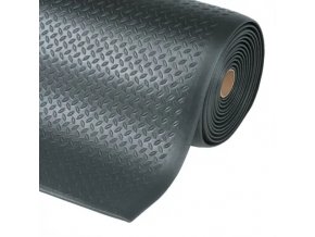 Protiúnavová průmyslová rohož s povrchem kotlářského plechu, černá, 150 cm - PR 1A3/02CE