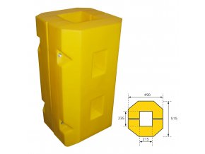 Plastový nárazník pro ochranu sloupů, 49 × 51,5 × 95 cm - DP FUBP4