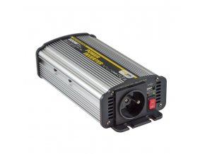 Napěťový měnič Carspa CAR600U-122 12V/230V+USB 600W, modifikovaná sinus (náhrada za CAR500-12)