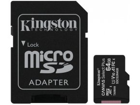 Paměťová karta Kingston Canvas Select Plus A1 64GB microSDXC, Class 10, 100MB/s, s adaptérem