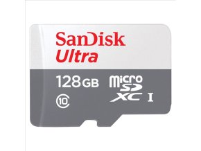 Paměťová karta Sandisk Ultra microSDXC 128 GB 100 MB/s Class 10 UHS-I, s adaptérem