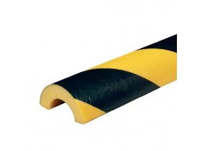 Varovný a ochranný profil 5, černá / žlutá, Ø 5 cm × 500 cm - DP 10027