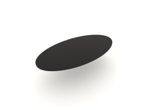 stolová deska elipsa černá U999 RAL 9005 | stolová doska elipsa