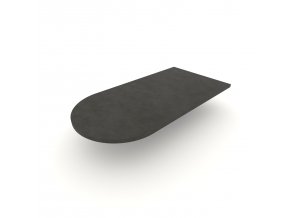 stolová deska půlkruh beton chicago tmavě šedý Egger F186 stolová doska polkruh