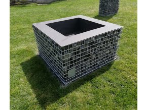 Ohniště gabionové hranaté 770x770x400 mm