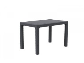 9822 mega plast plastovy stul ratan lux 75 x 120 x 75 cm vhodny k zidlym bella a ratan lux antracit