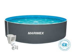 Bazén Marimex Orlando 3,05x0,91 m s příslušenstvím - motiv šedý