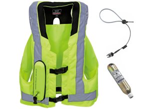 Hit-Air MLV 2 airbag vesta reflexní žlutá s pruhy (Velikost vesty Medium (S-XL))
