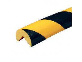 Varovný a ochranný profil 2, černá / žlutá, Ø 4 cm × 500 cm - DP 10020