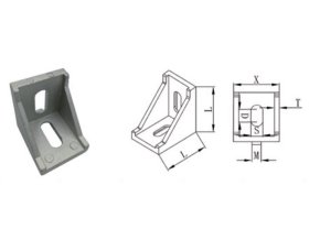 Úhelník 90°, 35 x 28 mm KBA-30