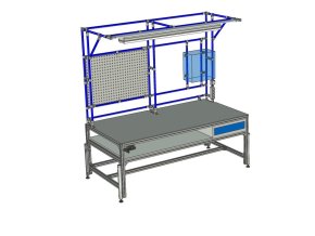 Stůl na svařovaní z hliníkových profilů s výškovým nastavením na kliku 23080480