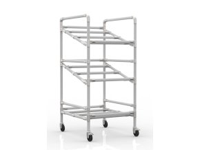 Regálový vozík na přepravky 24040231 [šedá + stříbrné spojky] (Vyberte barvu konstrukce: šedá + stříbrné spojky)
