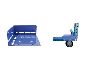 Rohový držák pro kolečka WJ-SQ4040-003 [barva modrá]