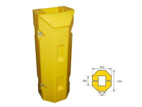 Plastový nárazník pro ochranu sloupů, 26 × 35 × 95 cm - DP FUBP3