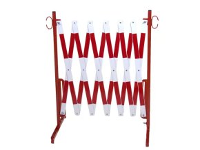 Nůžková zábrana standard, bílá / červená, délka až 4 m - DP 7020
