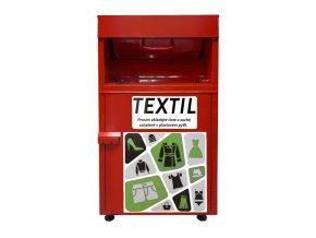 Kontejner na textil, různé barvy, červená