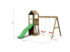 Dětské hřiště Marimex Play 006 Akát + zelená skluzavka