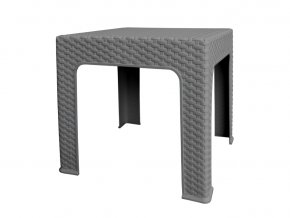 9444 mega plast plastovy stul bistro polyratan rozmer 42 5 x 42 5 x 42 cm sedy
