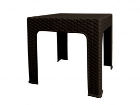 9447 mega plast plastovy stul bistro polyratan rozmer 42 5 x 42 5 x 42 cm wenge