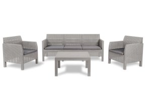 MATILDE 5 SEATER zahradní plastový set - šedá
