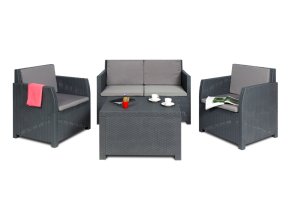 DIANA 4 SEATER zahradní plastový set - grafit