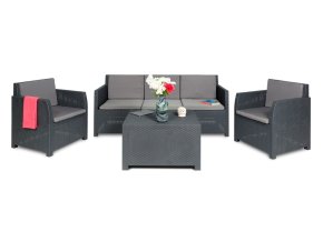 DIANA 5 SEATER zahradní plastový set - grafit