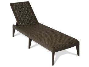 NUMANA plastové zahradní lehátko - hnědá