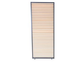 PANEL ZASTÍNĚNÍ WOOD, SKLÁPĚCÍ LAMELY, HORIZONTÁLNÍ 1 m pro bioklimatickou pergolu
