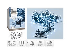 osvětlení vánoční 3m 384LED studená BÍ 8 funkcí s časovačem