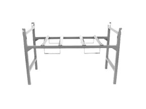 1263 Z ocelovy stojan pro dva 200 l sudy stohovatelny original zink