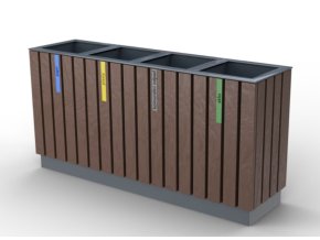 Koš na tříděný odpad Recyklát V 2