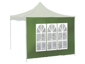 Bočnice pro párty stan WINDOW 2x3m 420D zelená WATERPROOF
