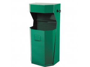 Odpadkový koš s popelníkem 50 l. - zelený