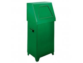 Odpadkový koš s klapkou - zelený 70 l.