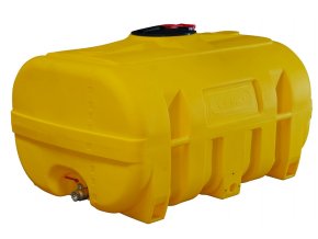 PE cisterna obdélníková s vlnolamem, 1000 l, žlutá(10922)