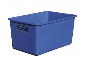 Obdélníkový kontejner 200 l plochý standardní modrý(7568)