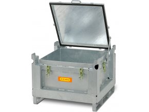 Sběrný box pro poškozené AKU články ocelový 120 litrů(11201)