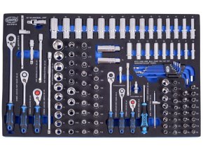 Gola sada 1/4" a 3/8" 121 ks ve výplni dílenského vozíku - LIACKE38102