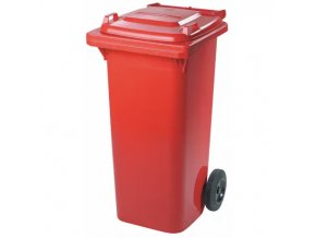 Plastová nádoba s kolečky, červená, 120l - PLN 7126