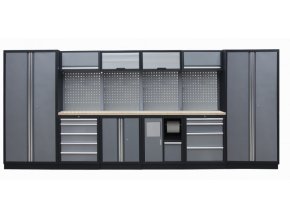 Kvalitní PROFI dílenský nábytek - 4535 x 2000 x 495 mm - TGS1301AD Grey