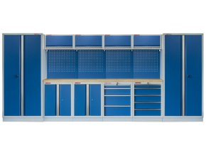 Kvalitní PROFI BLUE dílenský nábytek - 4535 x 2000 x 495 mm - MTGS1300AA2 Blue