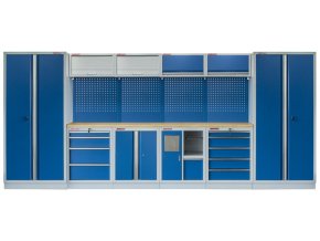 Kvalitní PROFI BLUE dílenský nábytek - 4535 x 2000 x 495 mm - MTGS1301AD Blue