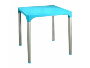 2043 mega plast plastovy stul viva 72 x 72 x 72 cm tyrkysovy