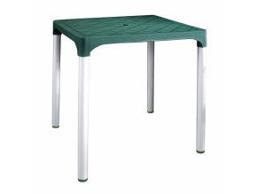 2046 mega plast plastovy stul viva 72 x 72 x 72 cm tmave zeleny