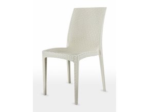 Mega Plast, plastová židle DALIA, 47 x 86 x 49 cm, stohovatelná, champagne