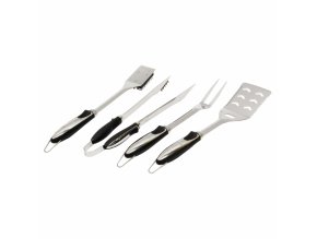 4647 somagic sada 4 ks nerezoveho grilovaciho nacini se soft rukojeti kleste 44 cm obracecka 44 cm vidlice 44 cm kartac 44 cm