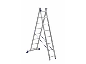 5727 alumet univerzalni 2 dilny zebrik 2x8 pricek 33 x 8 x 225 cm max 150 kg 5 let zaruka