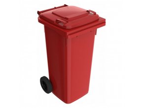 Plastová popelnice 120 l, červená